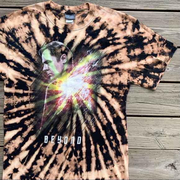 Vintage Y2K Star Trek Sci-Fi Custom Tie Dye Shirt - Picture 2 of 5